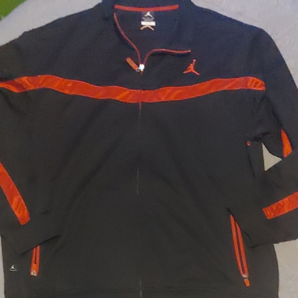 Jordan Black Jacket with Red Highlights Sz XXL